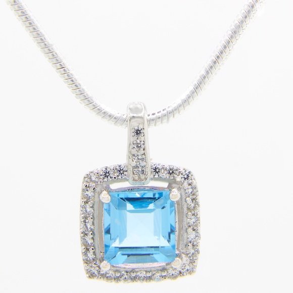 Jewelry - Genuine Topaz 925 Sterling Silver Necklace